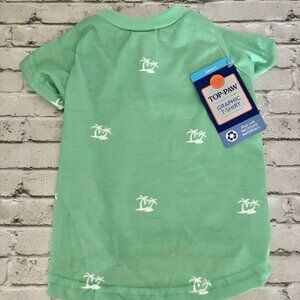 Top Paw Green Palm Tree Dog Shirt Size Small NWT
